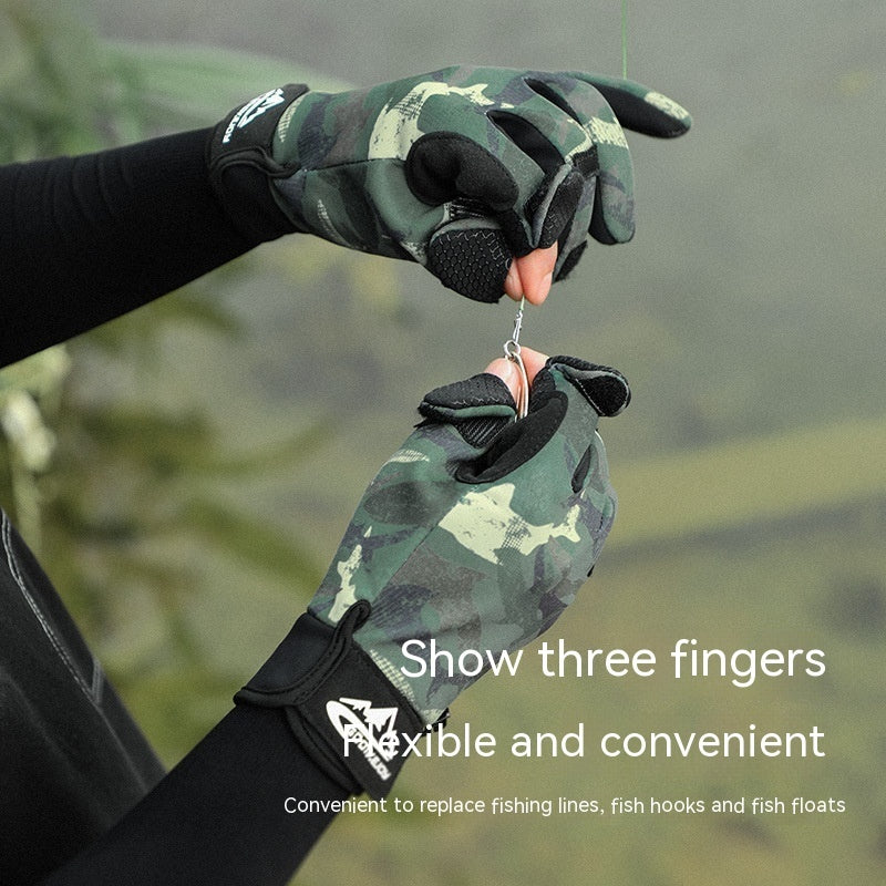 Fishing Gloves – Exposed Fingertips, Waterproof, Non-Slip & Touchscreen Compatible