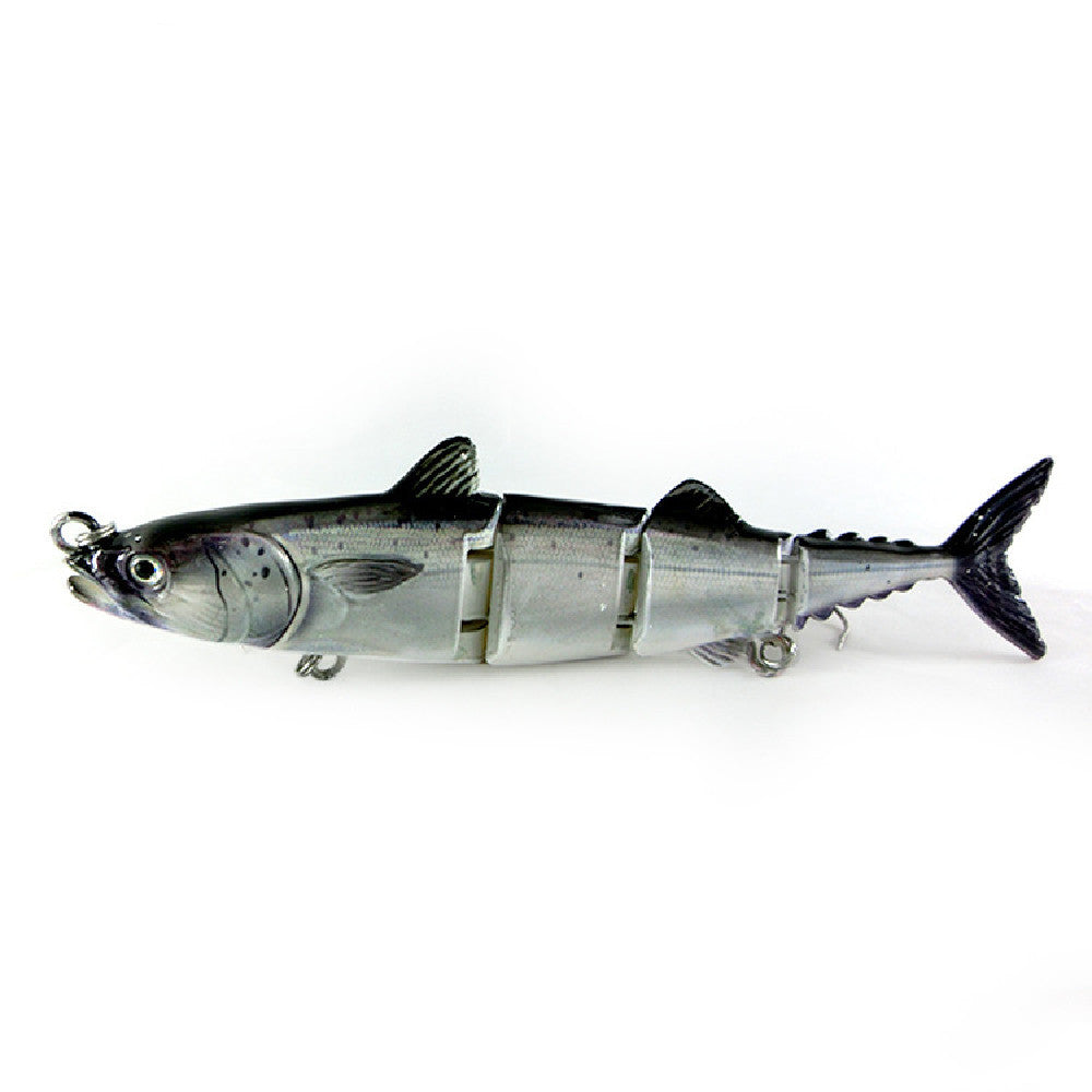 Realistic 4-Segment Jointed Fishing Swim Bait – 6" Sinking Lure with Treble Hooks