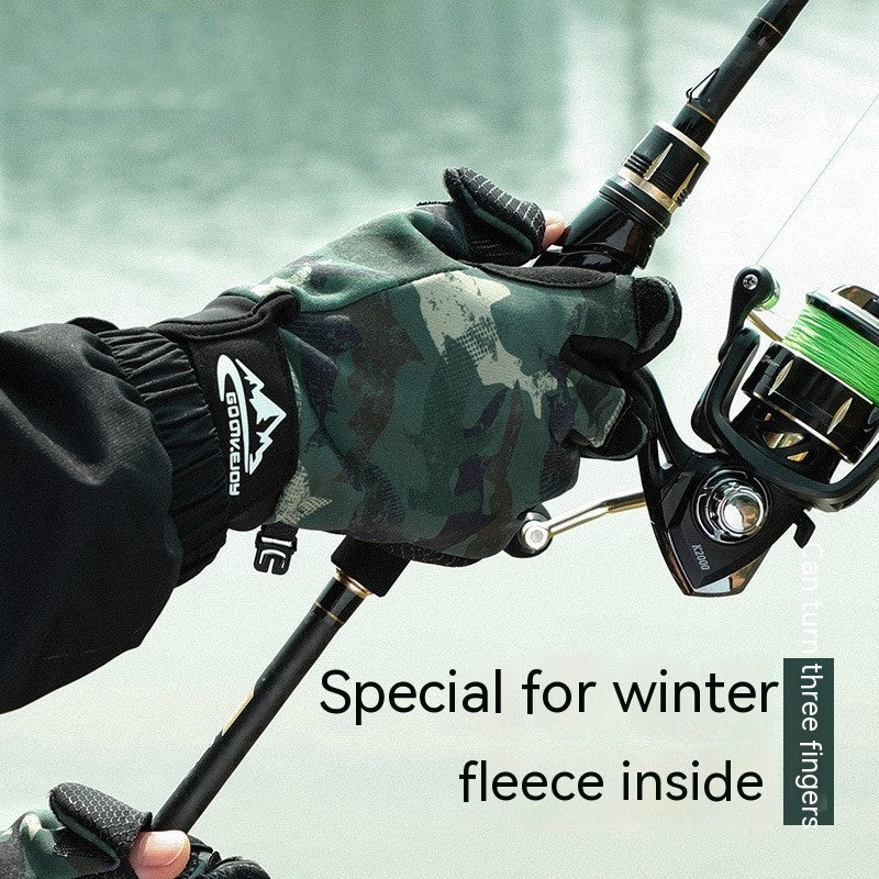 Fishing Gloves – Exposed Fingertips, Waterproof, Non-Slip & Touchscreen Compatible