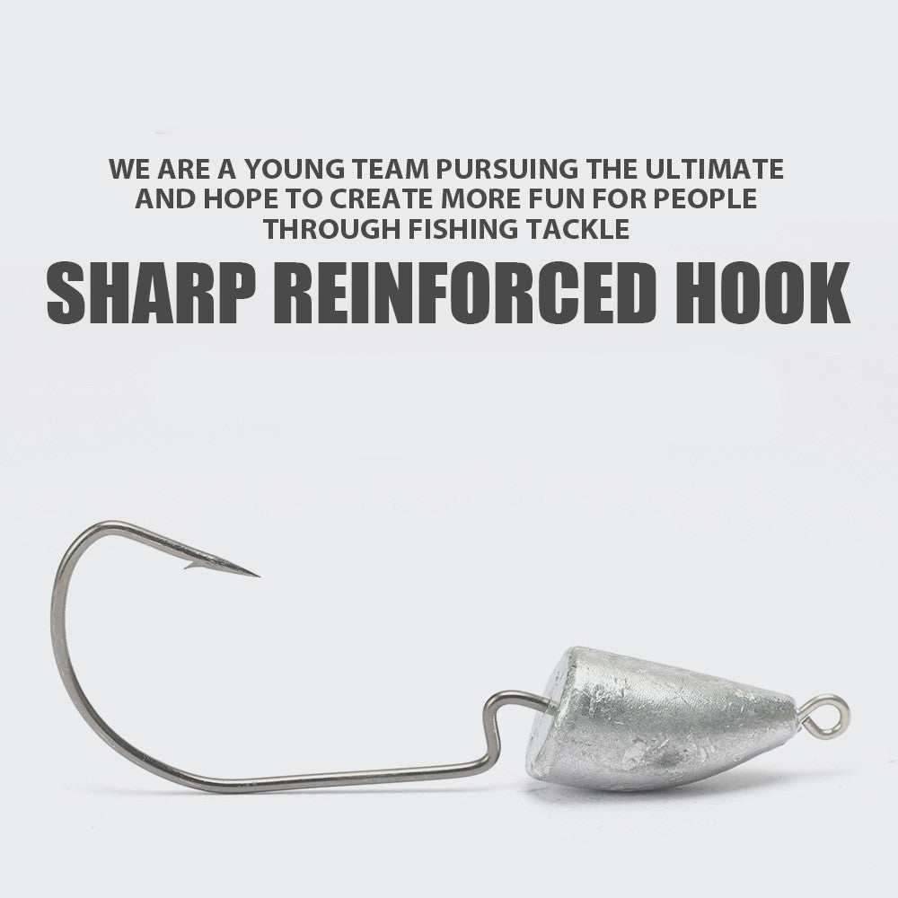 Lead Head Crank Hooks – Barbed Carbon Steel Fishing Hooks (5-Pack)