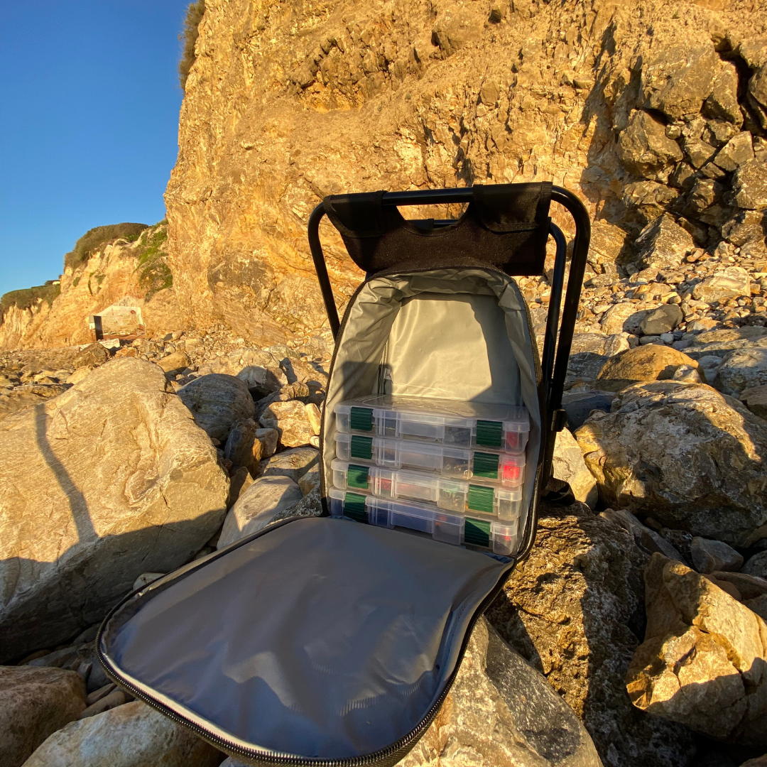 3-in-1 Fishing Chair Backpack with Built-In Cooler- Foldable, Insulated