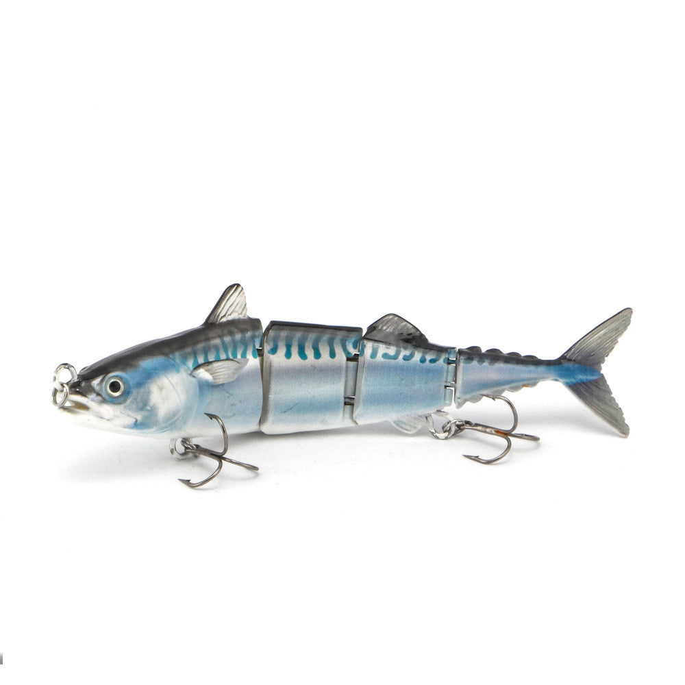 Realistic 4-Segment Jointed Fishing Swim Bait – 6" Sinking Lure with Treble Hooks