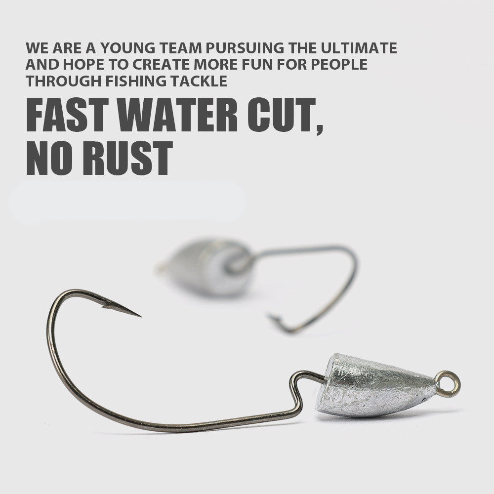 Lead Head Crank Hooks – Barbed Carbon Steel Fishing Hooks (5-Pack)