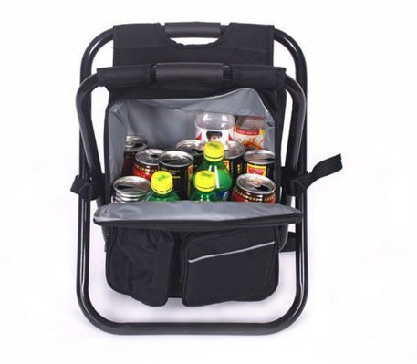3-in-1 Fishing Chair Backpack with Built-In Cooler- Foldable, Insulated