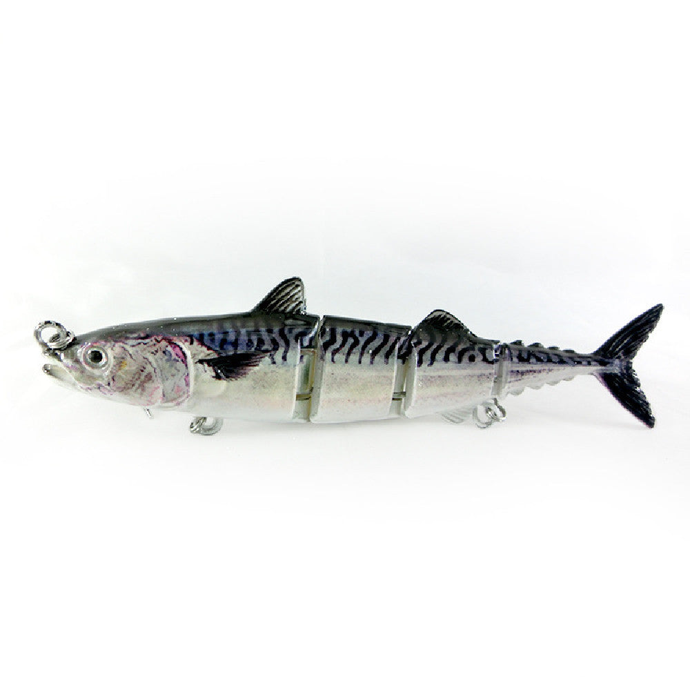 Realistic 4-Segment Jointed Fishing Swim Bait – 6" Sinking Lure with Treble Hooks