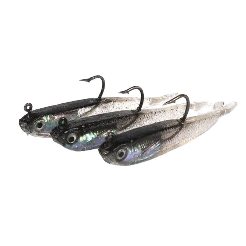 Soft plastic minnow bait lure
