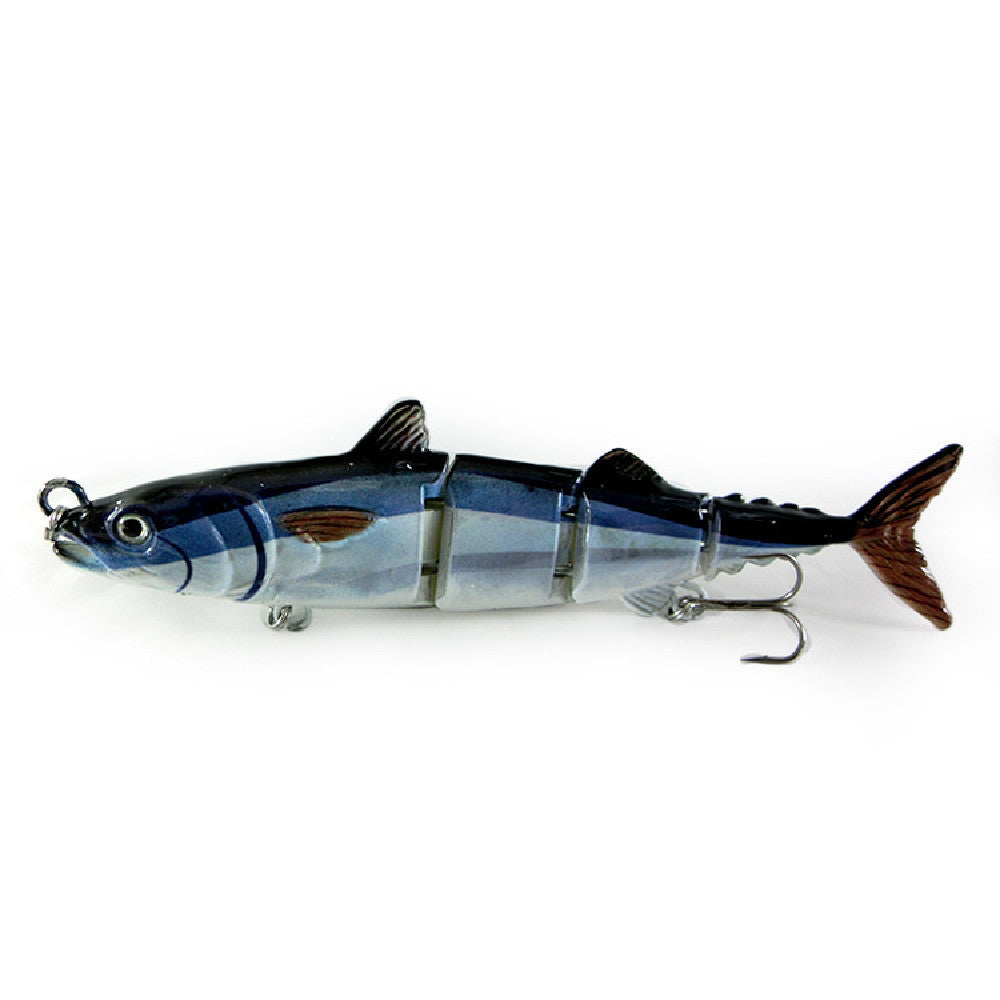 Realistic 4-Segment Jointed Fishing Swim Bait – 6" Sinking Lure with Treble Hooks