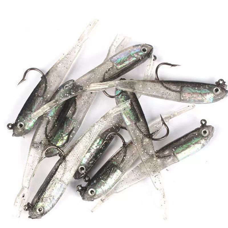 Soft plastic minnow bait lure