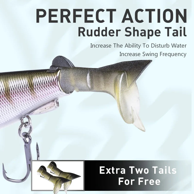 Multi Jointed Minnow Soft T-tail Lure