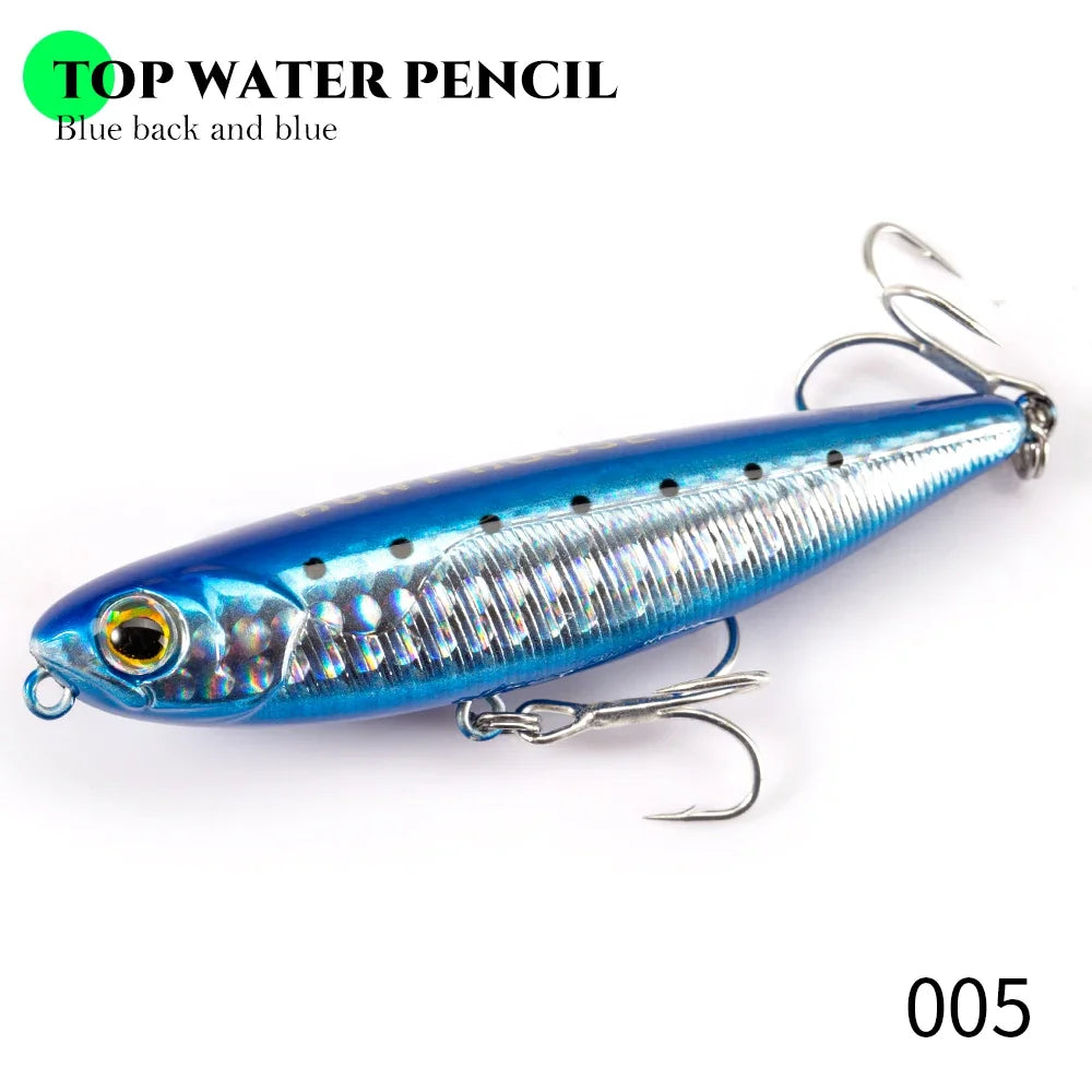 Floating Topwater Pencil Fishing Lure -100mm 17.1g Saltwater For Bass Tackle