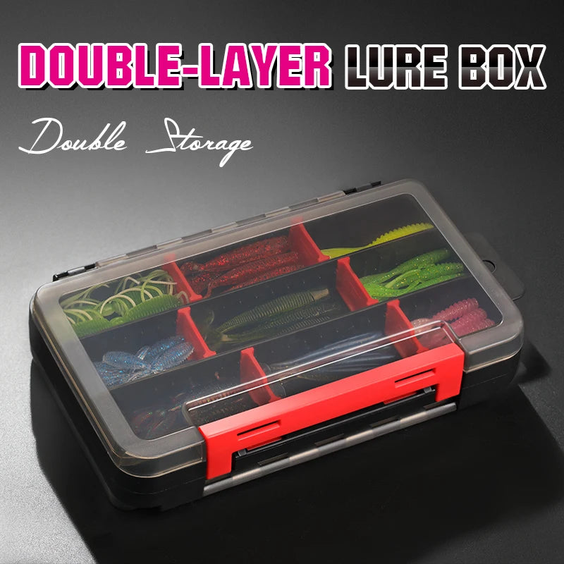 Double Layer Soft Lure and Hooks Box RX17 – Double-Sided Hard Bait Storage Case