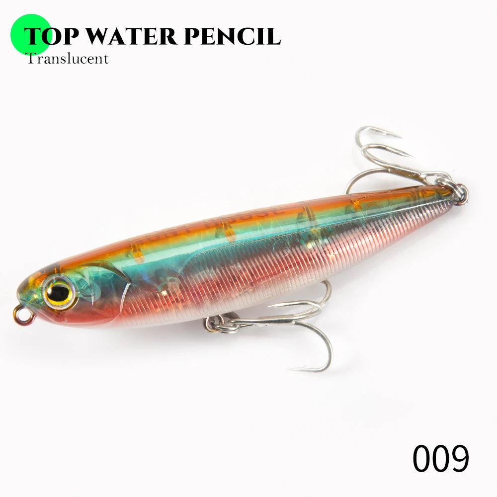 Floating Topwater Pencil Fishing Lure -100mm 17.1g Saltwater For Bass Tackle