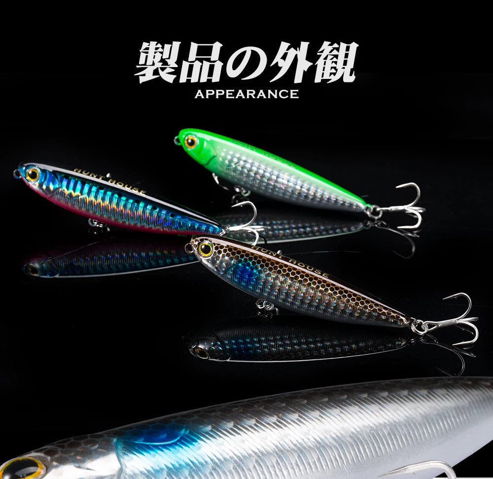Floating Topwater Pencil Fishing Lure -100mm 17.1g Saltwater For Bass Tackle