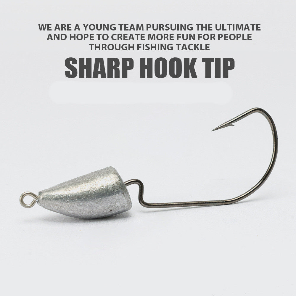 Lead Head Crank Hooks – Barbed Carbon Steel Fishing Hooks (5-Pack)