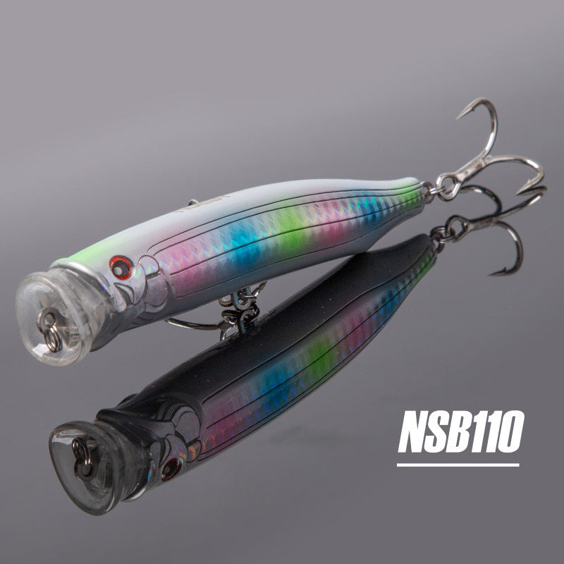Topwater Saltwater Rattle Lure – Floating Hard Bait with Corrosion-Resistant Hooks