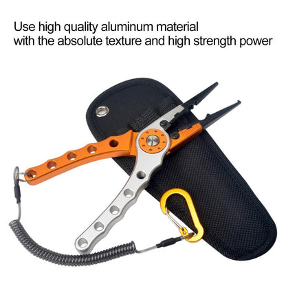 7.8" Aluminum Alloy Fishing Pliers – Multi-Function Line Cutter & Split Ring Tool