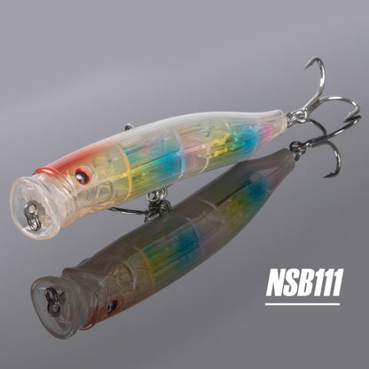 Topwater Saltwater Rattle Lure –  Floating Hard Bait with Corrosion-Resistant Hooks