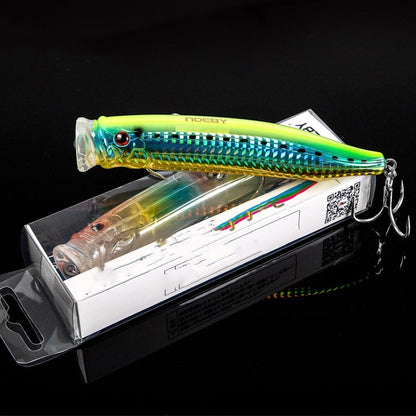 Topwater Saltwater Rattle Lure –  Floating Hard Bait with Corrosion-Resistant Hooks