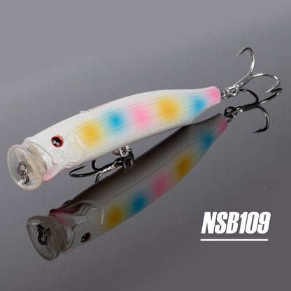 Topwater Saltwater Rattle Lure –  Floating Hard Bait with Corrosion-Resistant Hooks