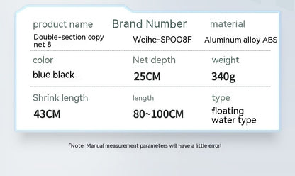 Collapsible Floating Telescopic Fishing Net – Rubber Coated, Lightweight