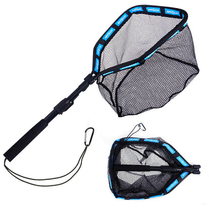 Collapsible Floating Telescopic Fishing Net – Rubber Coated, Lightweight
