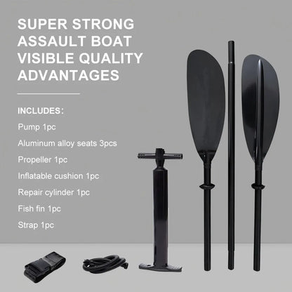 2 Person Inflatable Fishing Kayak PVC Boat