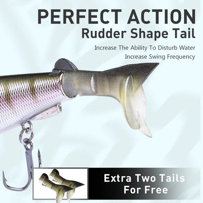Multi Jointed Minnow Soft T-tail Lure