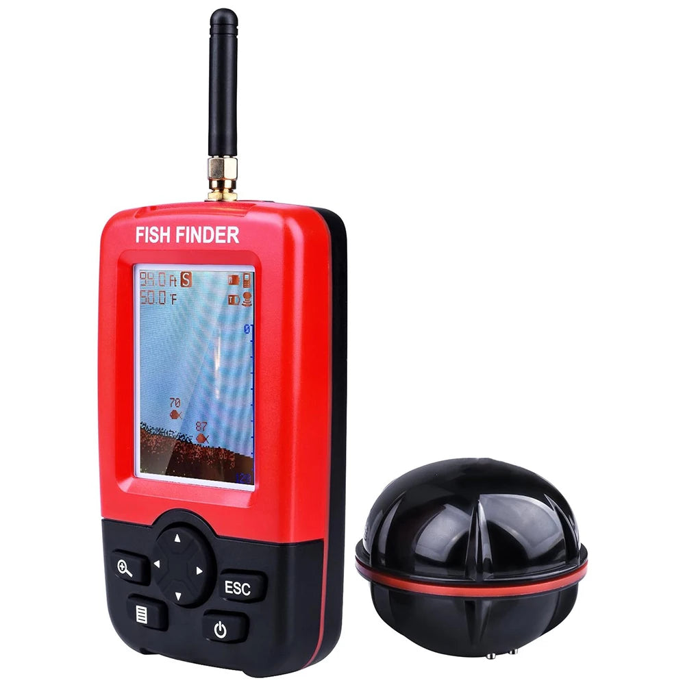 100M Portable Sonar Fish Finder – Wireless Echo Sounder with Fish Alarm