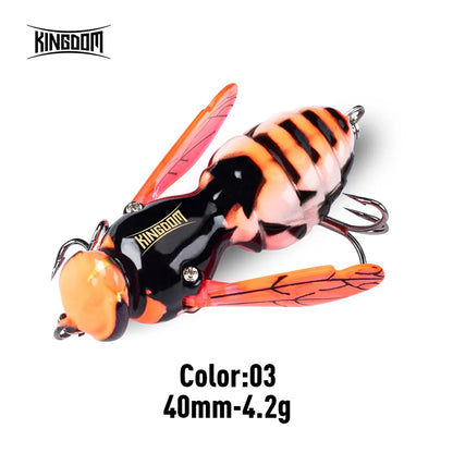 Topwater Floating Wasp Bionic Lure | 40mm & 48mm | Noise Beads | Bass, Pike & Trout