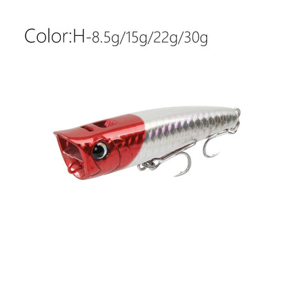 Topwater Popper Fishing Lure | Hard Bait for Bass, Pike & Sea Bass – 75mm/8.5g & 90mm/15g