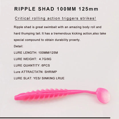 Ripple Shad Tail Artificial silicone bait