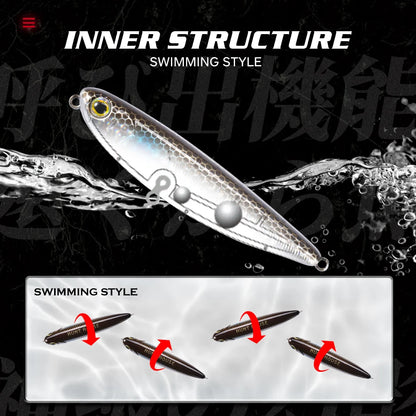 Floating Topwater Pencil Fishing Lure -100mm 17.1g Saltwater For Bass Tackle