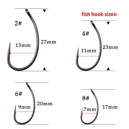 4pcs Ronnie Rig Carp Fishing Hook Combination – Sea & Carp Fishing Gear with Floating Ball Bait