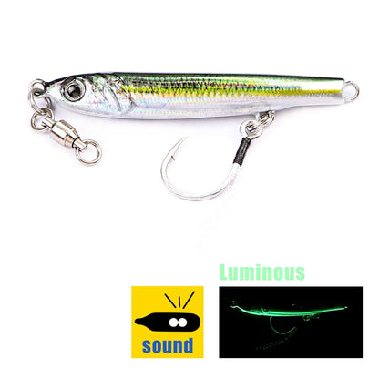 3D S-Shaped Metal Jig Lure | Fast Sinking Saltwater Fishing Spoon for Shore, Boat & Vertical Jigging | 20g–60g