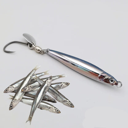 3D Biomimetic Anchovy Metal Jig | Speed Jigging Lure for Spanish Mackerel, Tuna & Saltwater Fish – 30g to 120g