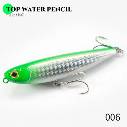 Floating Topwater Pencil Fishing Lure -100mm 17.1g Saltwater For Bass Tackle