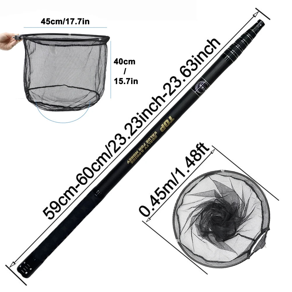 Ultralight extendable fishing net