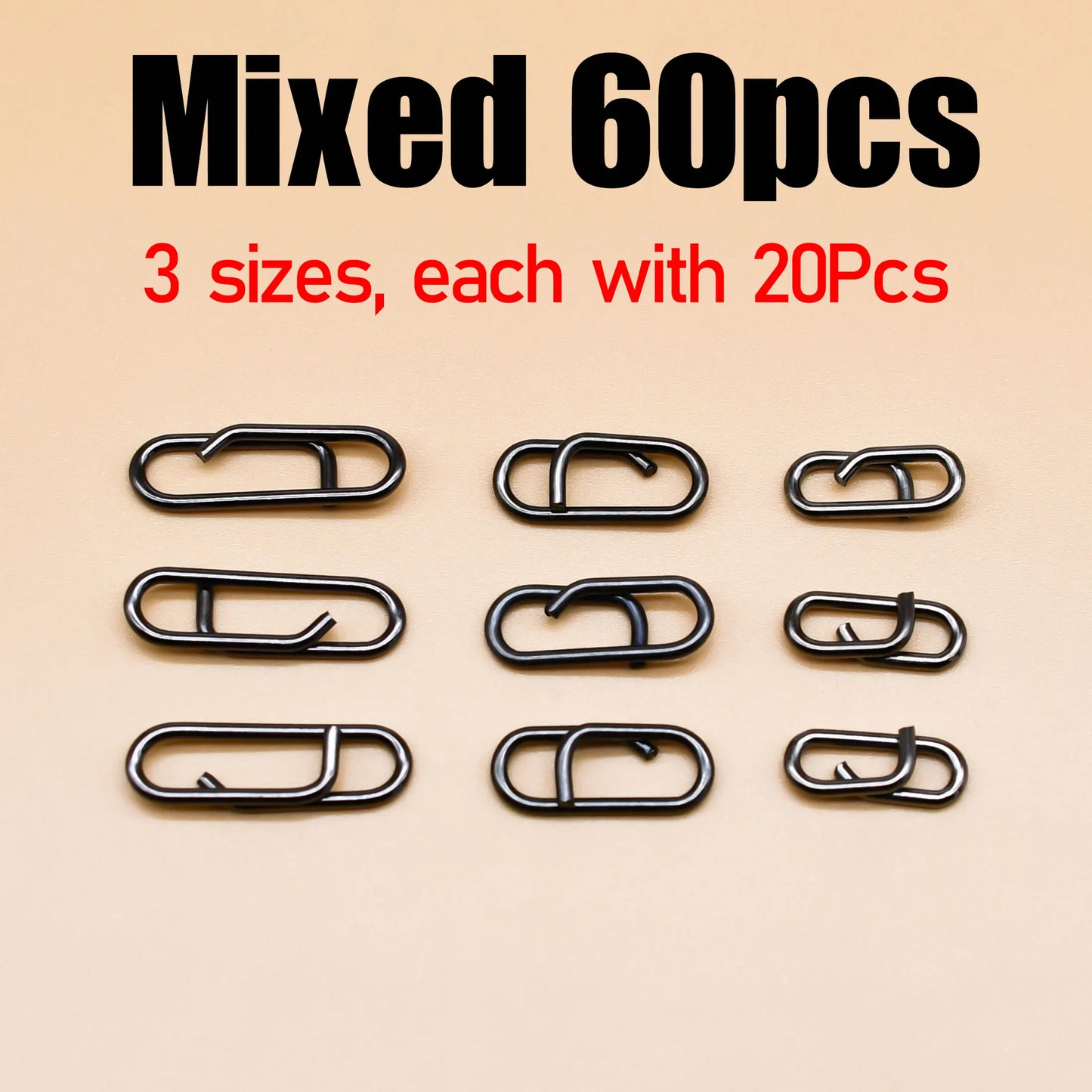 Stainless Steel Oval Split Rings Snap- 60 pcs