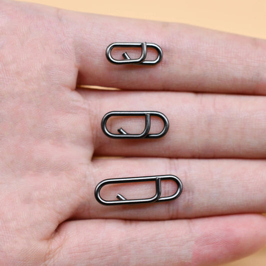 Stainless Steel Oval Split Rings Snap- 60 pcs