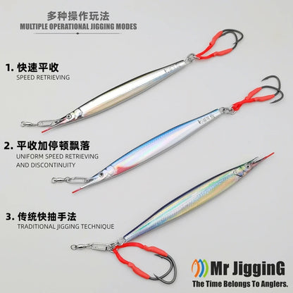 3D Hyporhamphus Sajori Metal Jig 30g-120g Tuna Bait Spanish Mackerel Grouper Lure Bonito Jigging  Fishing Spoon