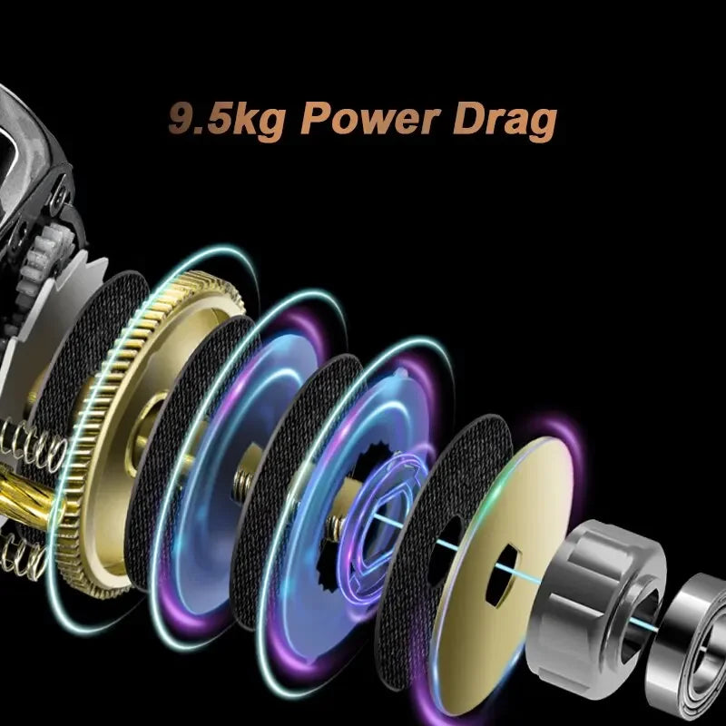 Baitcasting Reel Betriel – 9.5KG Max Drag, 12 Bearing