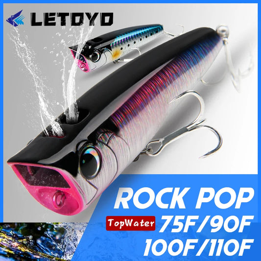 Topwater Popper Fishing Lure | Hard Bait for Bass, Pike & Sea Bass – 75mm/8.5g & 90mm/15g