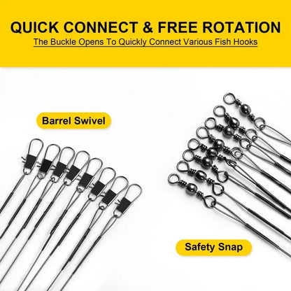 20PC Anti Bite Steel Fishing Line with Swivel - Fishing Wire Olta Leadcore Leash