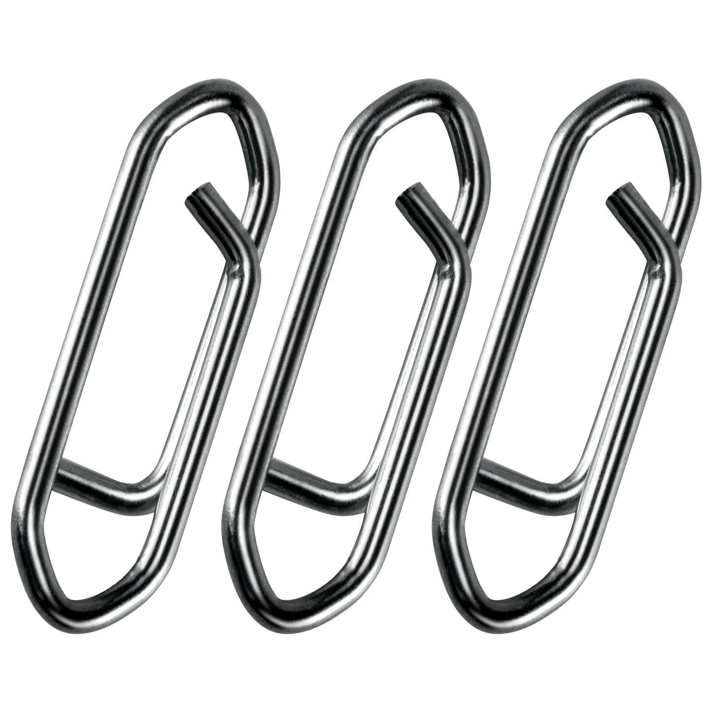 50-Pack Stainless Steel Fishing Snap Clips | Quick-Change Speed Connectors for Lures & Crankbaits