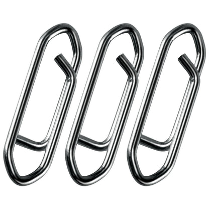 50-Pack Stainless Steel Fishing Snap Clips | Quick-Change Speed Connectors for Lures & Crankbaits