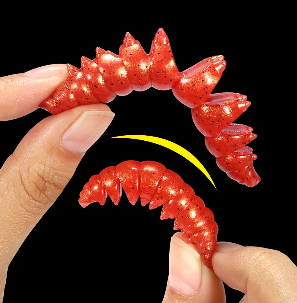Segmented Floating Soft Worm Bait | 55mm & 80mm | 10 Colors | Saltwater & Freshwater
