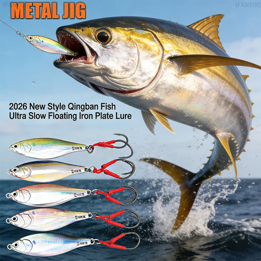 Slow Fall Metal Jig Lure Thin Asymmetric Body for Saltwater