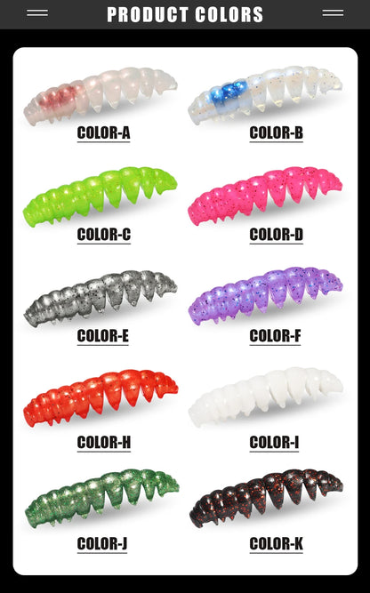 Segmented Floating Soft Worm Bait | 55mm & 80mm | 10 Colors | Saltwater & Freshwater
