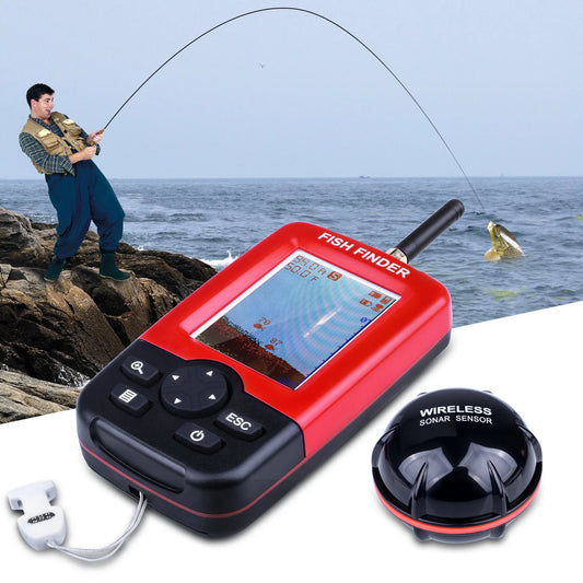 100M Portable Sonar Fish Finder – Wireless Echo Sounder with Fish Alarm