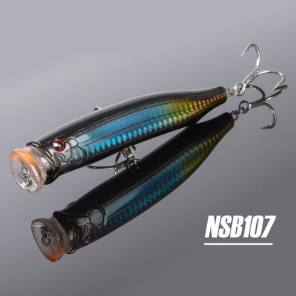 Topwater Saltwater Rattle Lure –  Floating Hard Bait with Corrosion-Resistant Hooks